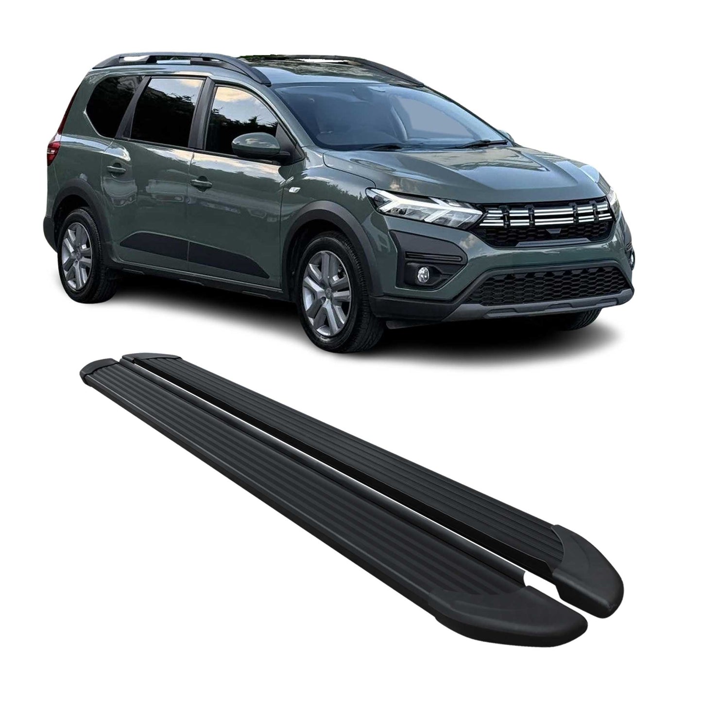 Seitenschweller Trittbretter Schweller für Dacia Jogger 2022-2025 Alu Schwarz