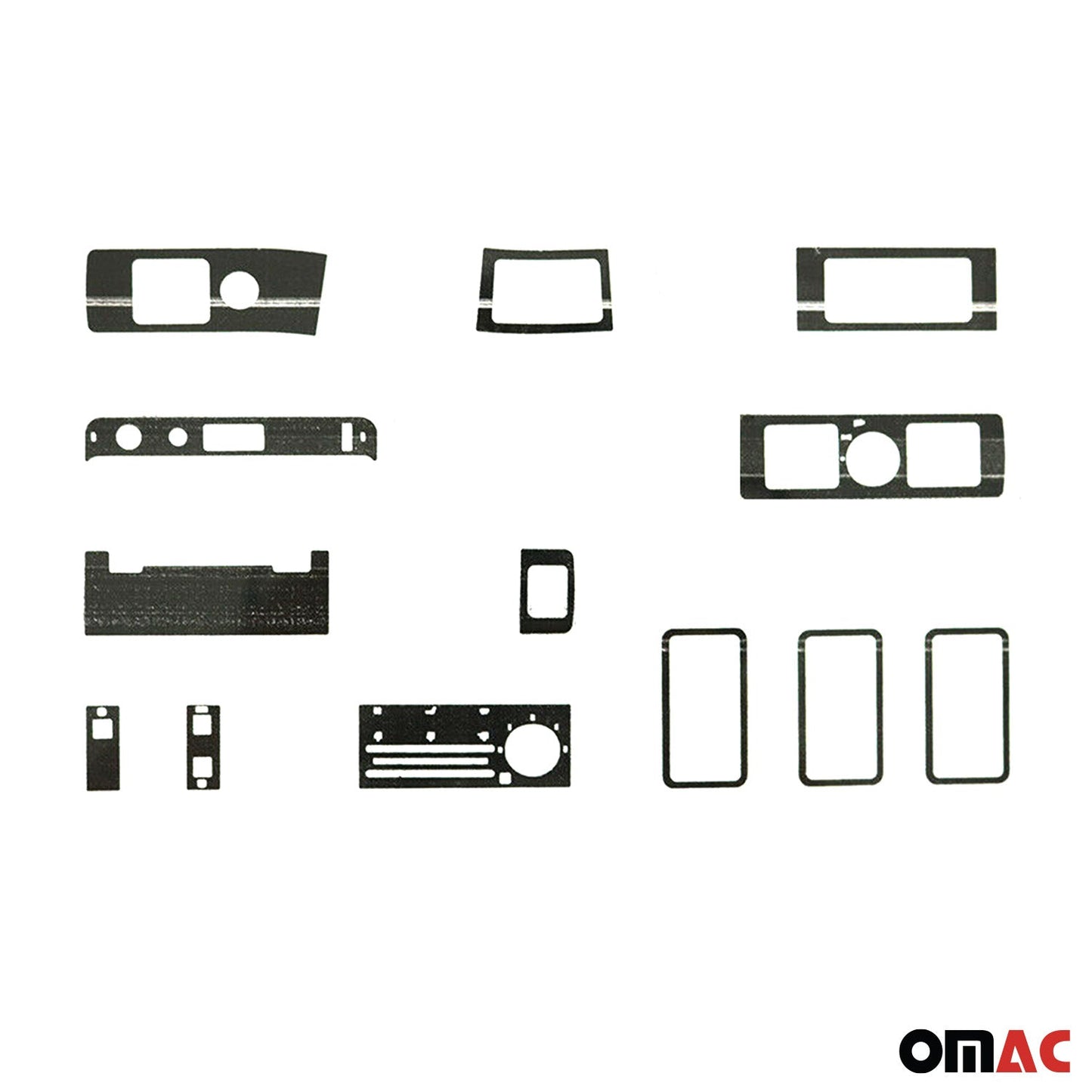Innenraum Dekor Cockpit für Volvo FH12 Truck 1993-2002 Aluminium Optik 13tlg