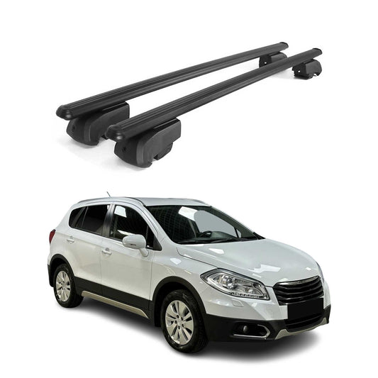 Portbagaj de plafon pentru Suzuki SX-4 S-Cross mk2 2013-2021 75kg aluminiu negru 2x