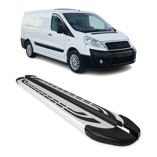 Trittbretter Seitenschweller Seitenbretter für Fiat Scudo 2007-16 L2 Langer Alu