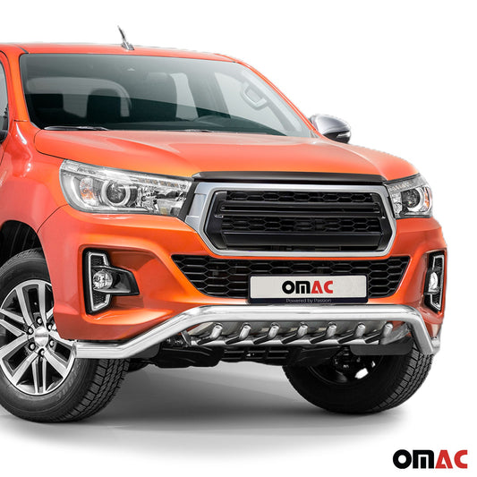 Bară de protecție față pentru Toyota Hilux 2018-2022 cu ABE (omologare de tip germană) Oțel Argintiu