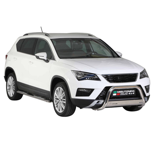 Frontbügel Frontschutzbügel für Seat Ateca 2016-2020 ø63mm Stahl Silber Schutz