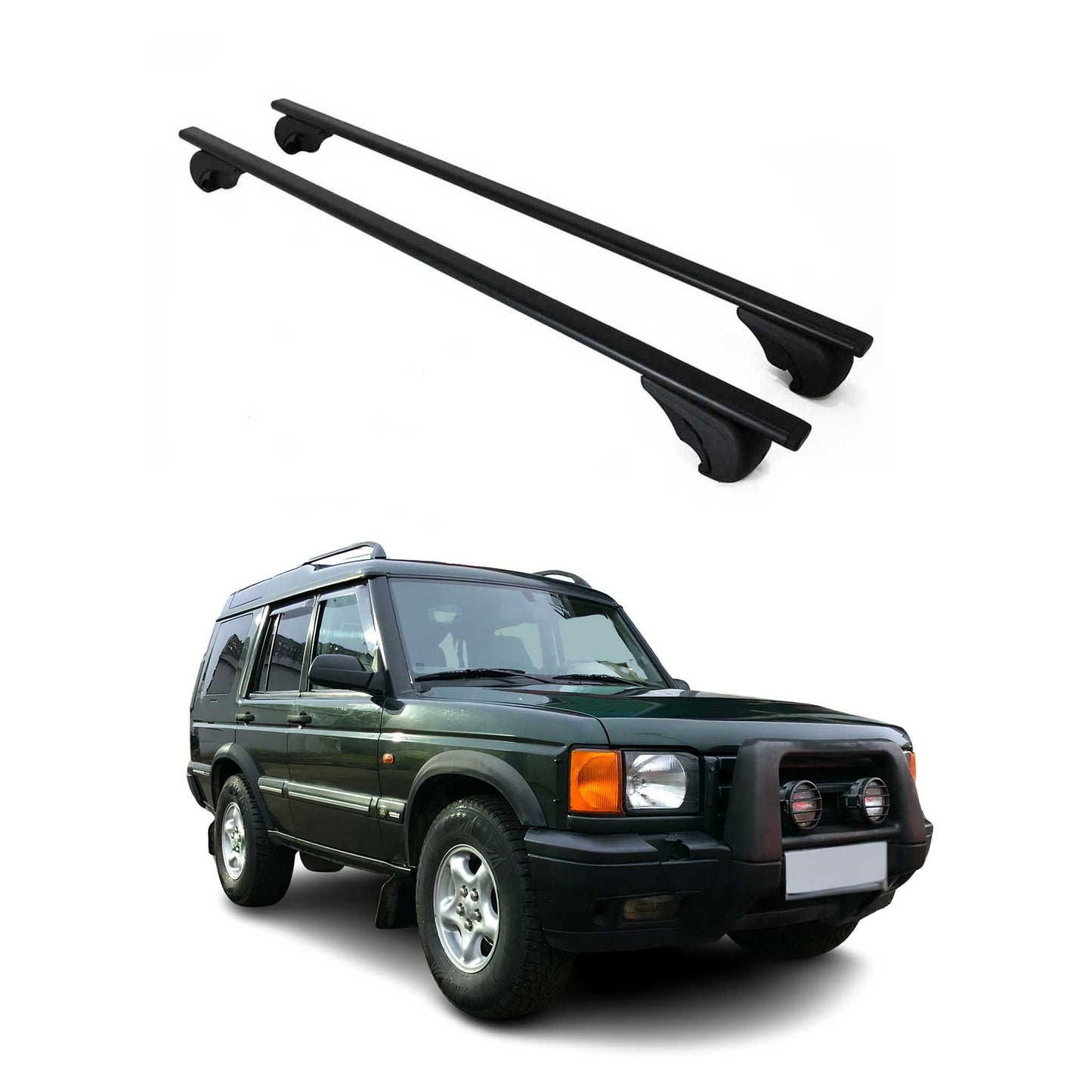 Portbagaj de plafon pentru Land Rover Discovery II 1998-2004 75kg, negru metalic