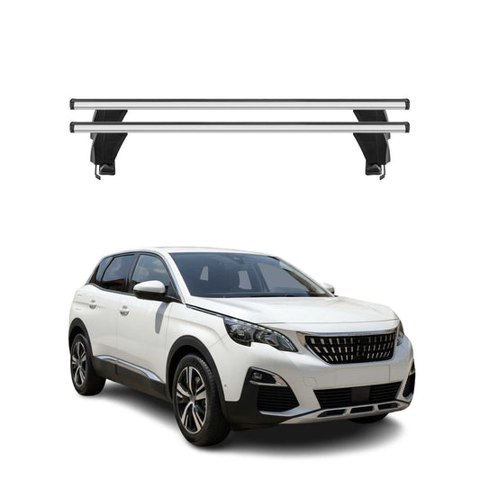 Menabo Dachträger Grundtäger für Peugeot 3008 2016-2020 Pre-FL 50kg Alu Grau 2x