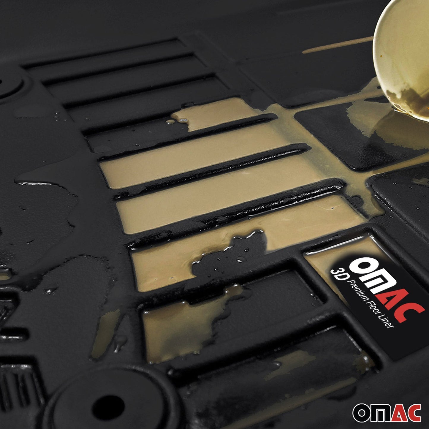 OMAC Fußmatten & Kofferraumwanne Set für Ford Grand C-Max 2010-2019 Gummi 4x