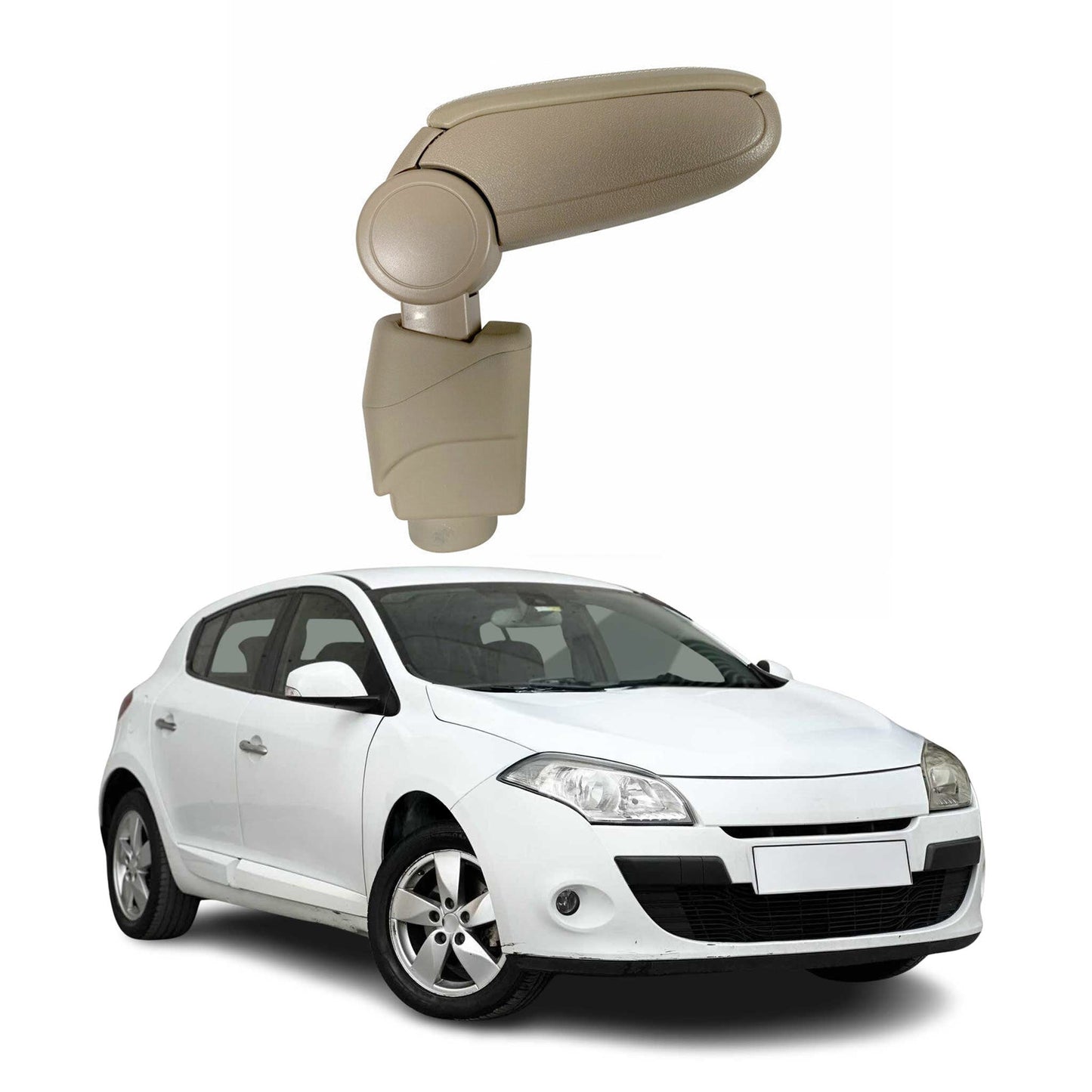 Mittelarmlehne Armlehne für Renault Megane 2008-2015 PU-Leder ABS Beige