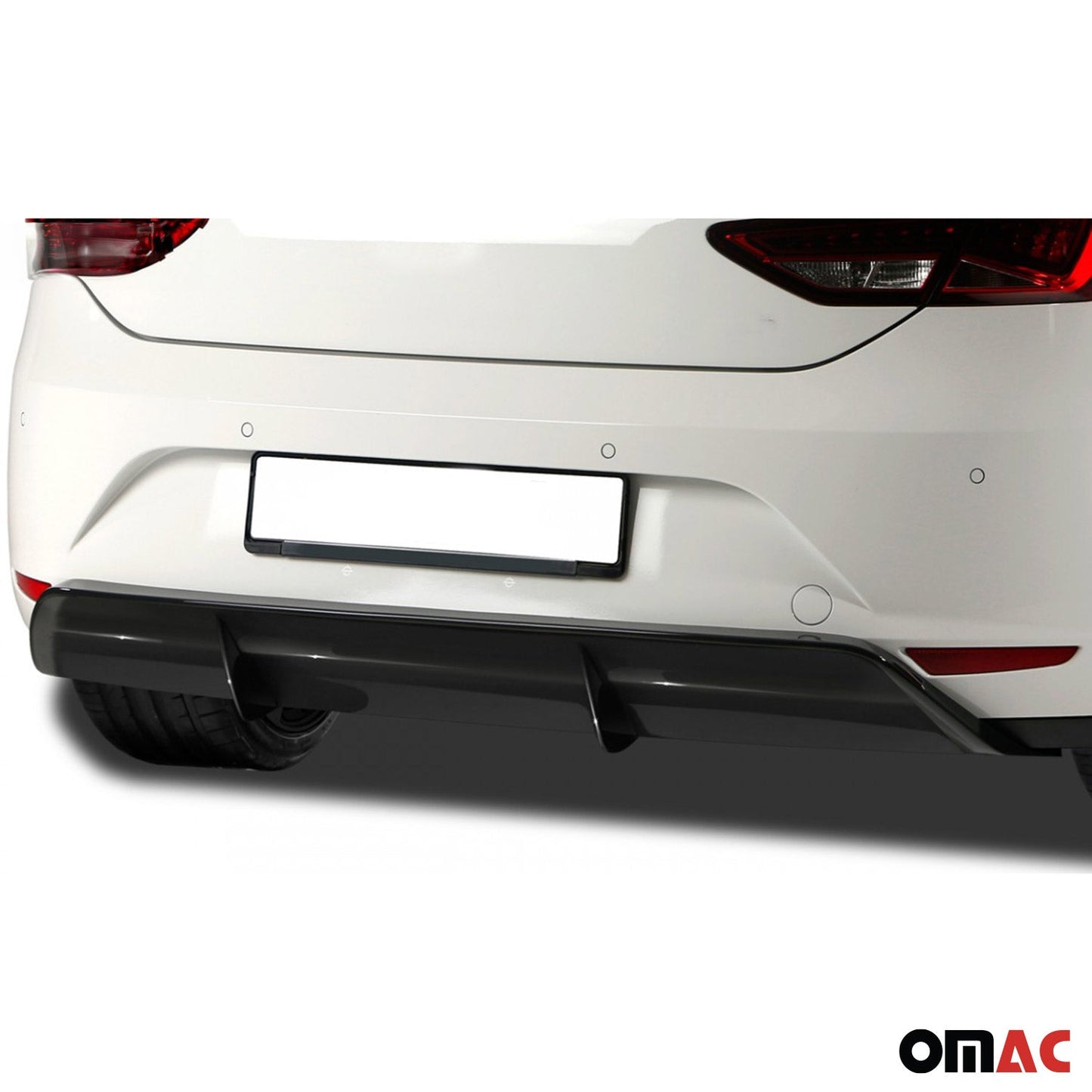 RDX Heckschürzenansatz Diffuser für Seat Leon 5F 5 trg 2013-2017 ABS Schwarz