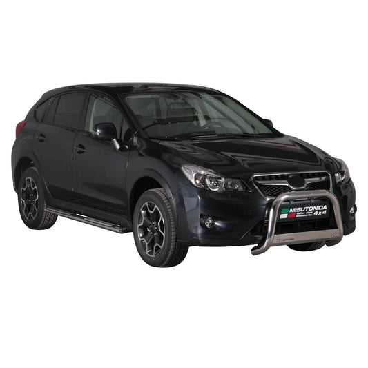 Praguri laterale din oțel inoxidabil, tuburi de prag pentru Subaru XV 2012-2025, argintii