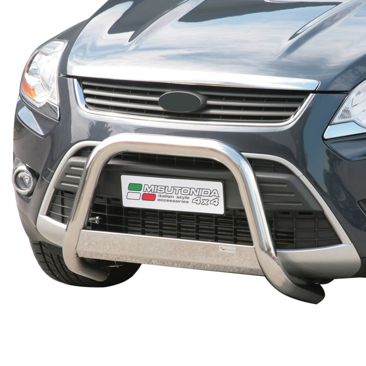 Bară de protecție/buton față pentru Ford Kuga 2008-2012, ø63mm, oțel, argintiu, protecție