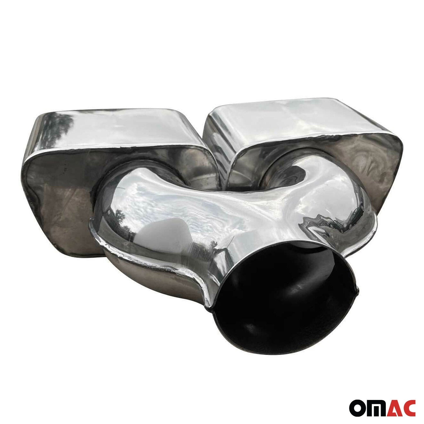 Auspuffblende Endstück Double Output Chrom Edelstahl Doppelendrohr Rechts &Links