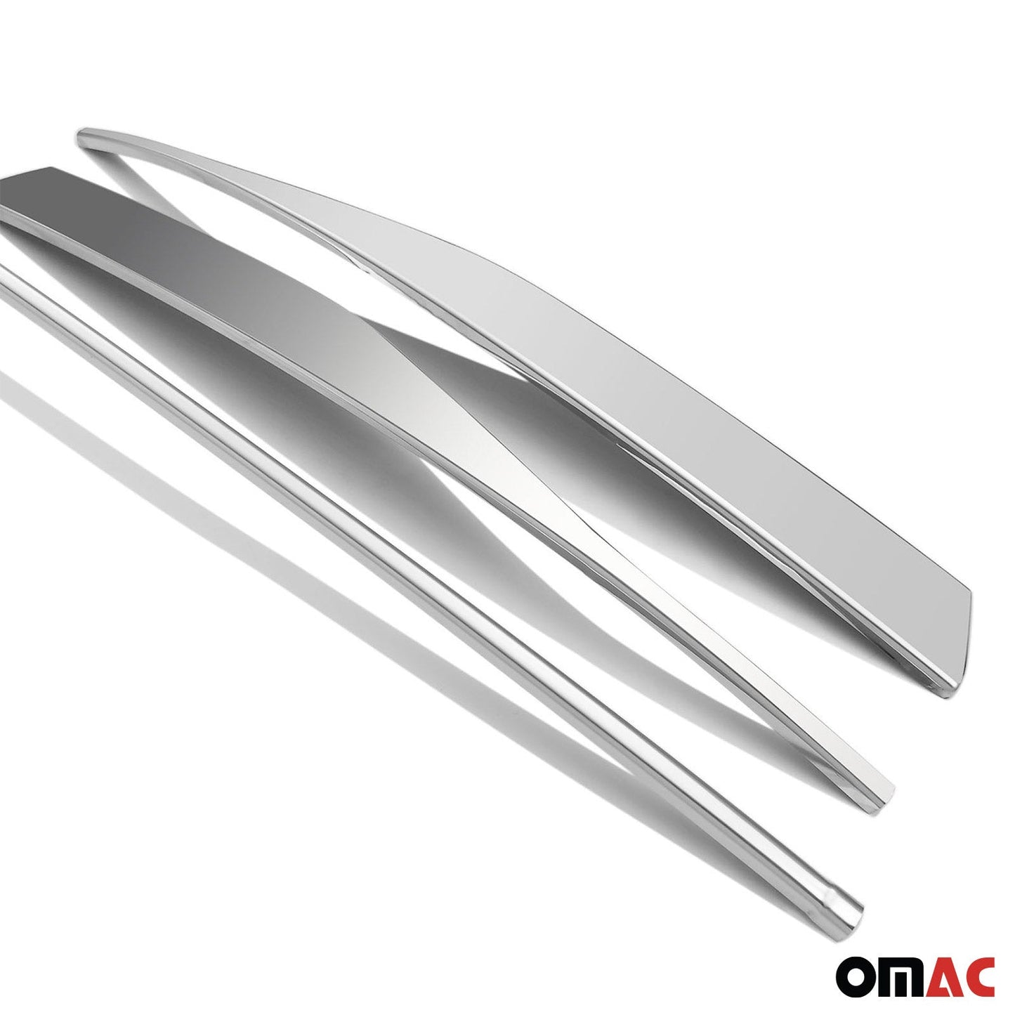 Benzi decorative grilă radiator pentru VW Golf 8 2019-2025, oțel inoxidabil, argintiu, set 3 piese