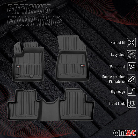 Covorașe auto Renault Austral RHN 2022-2025, TPE, negre, set 3 piese