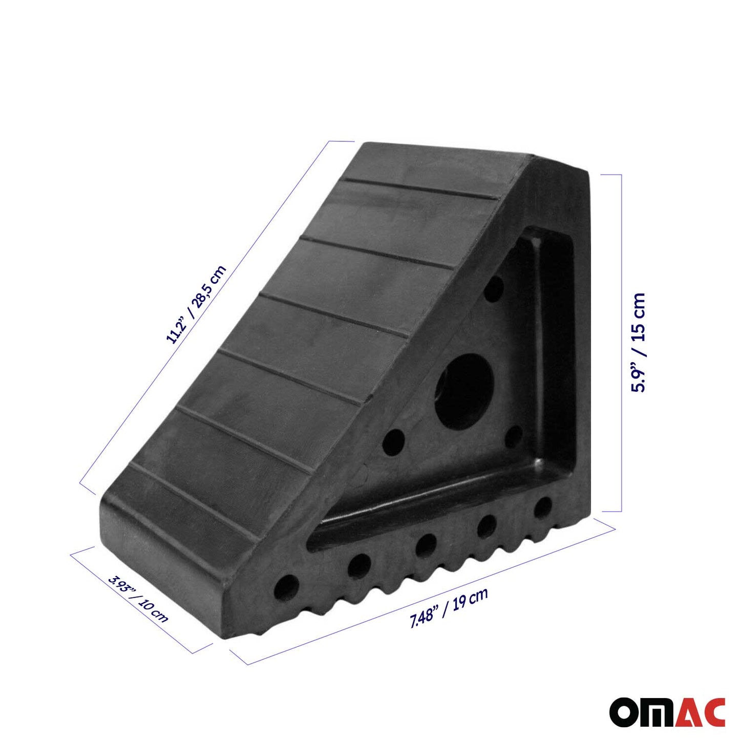 Cale de frână cu mâner, negre, pene de roată, pene auto, 2 bucăți