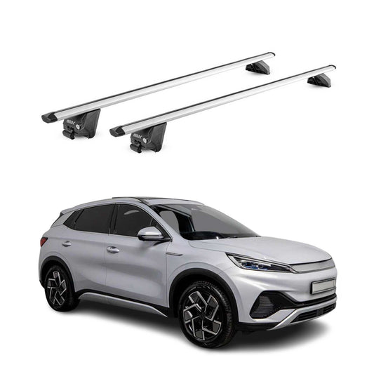 Portbagaj de plafon pentru BYD Atto 3 2022-2025 100kg aluminiu argintiu 2 piese ABE