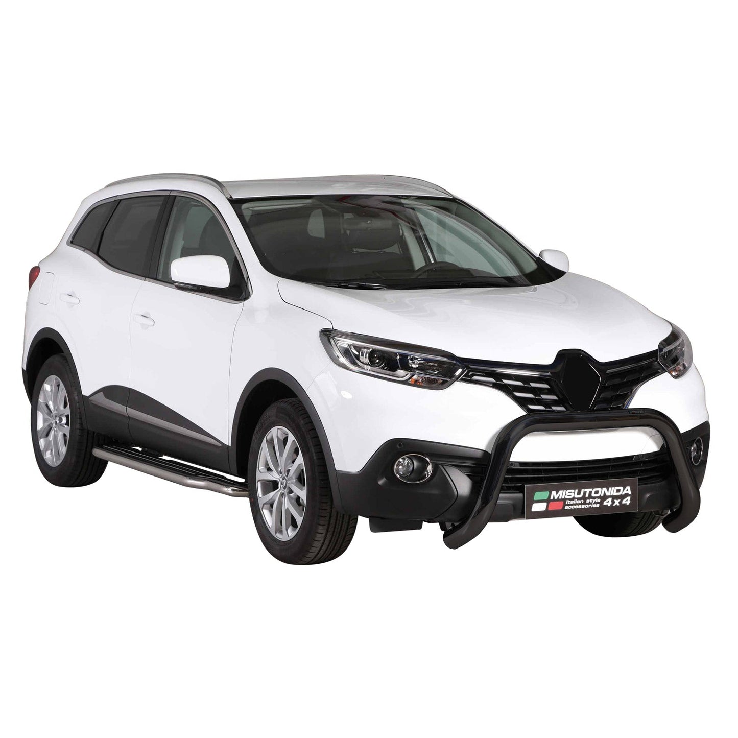 Bară de protecție/buton față pentru Renault Kadjar 2015-2018, ø76mm, oțel, negru
