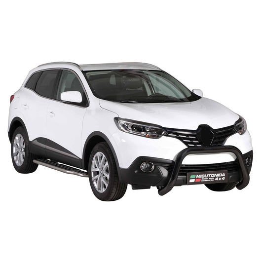 Bară de protecție/buton față pentru Renault Kadjar 2015-2018, ø76mm, oțel, negru