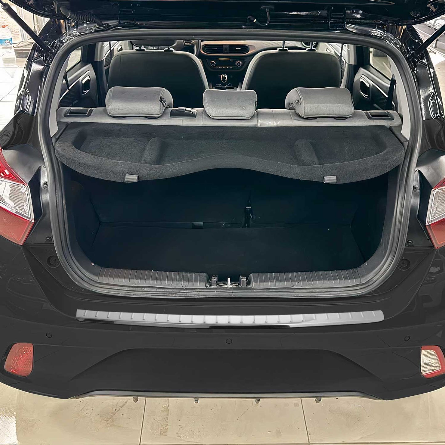 Ladekantenschutz Stoßstangenschutz für Hyundai i10 2019-2025 Edelstahl Silber