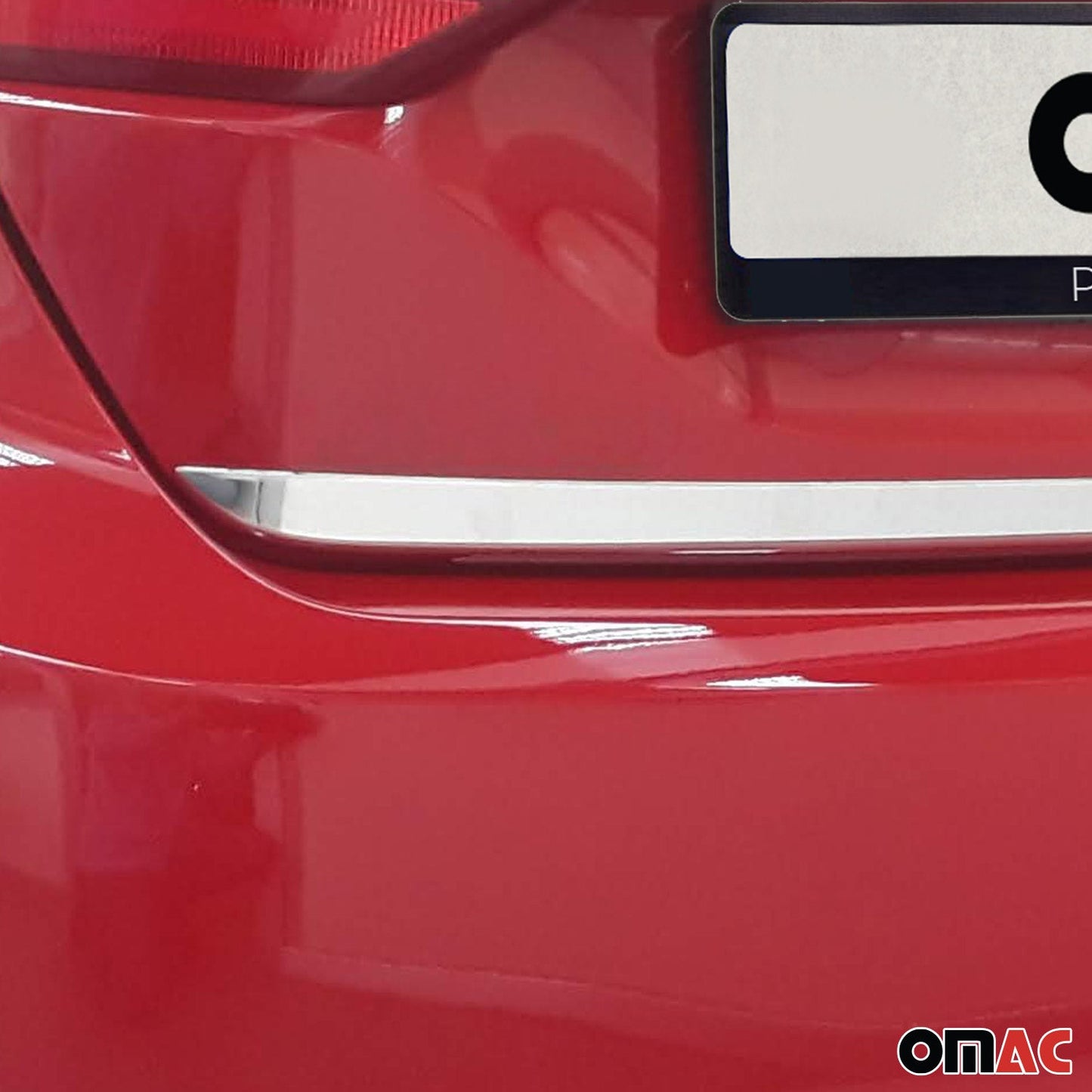 Bandă decorativă portbagaj, bandă decorativă spate pentru Ford Fiesta 2017-2021, partea inferioară din oțel inoxidabil cromat