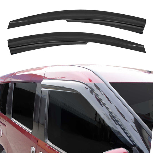 2x Windabweiser Regenabweiser für Fiat Fiorino Qubo Nemo Bipper 2008-2024 Dunkel