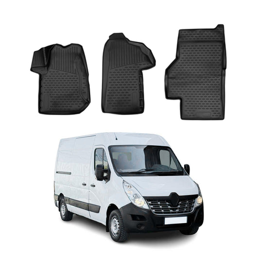 2010-2024 Renault Master Fußmatten TPE Schwarz 3 tlg