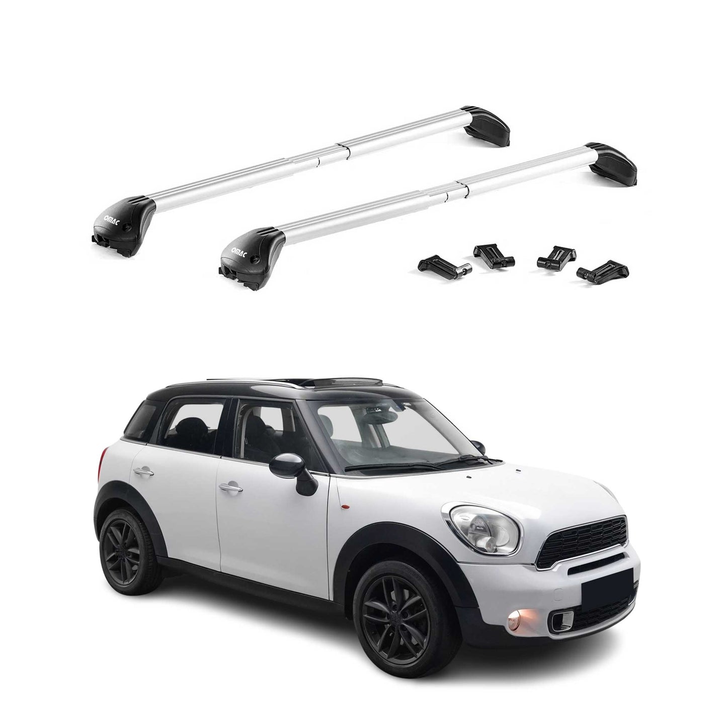 Portbagaj de plafon pentru Mini Countryman R60 F60 2010-2023 100kg aluminiu argintiu ABE