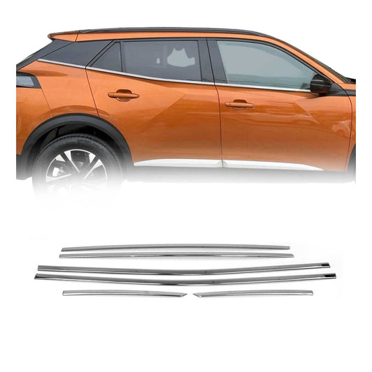 Fensterleisten Zierleisten für Peugeot 2008 2019-2020 Edelstahl Chrom 6tlg