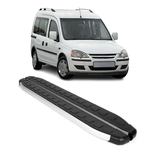 Trittbretter Schweller Seitenschweller für Opel Combo 2001-11 Silber Schwarz 2x