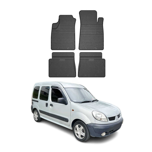 OMAC Gummi Fußmatten für Renault Kangoo 1998-2008 Automatten Gummi Schwarz 4tlg