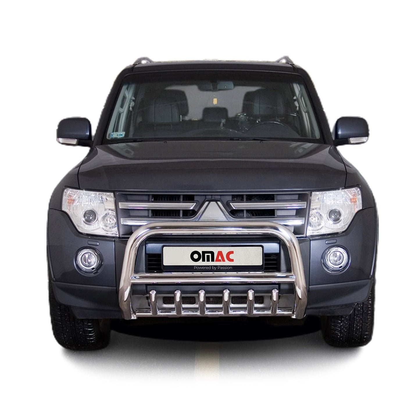 Frontbügel Frontschutzbügel für Mitsubishi Pajero 2007-2014 mit ABE Stahl Silber