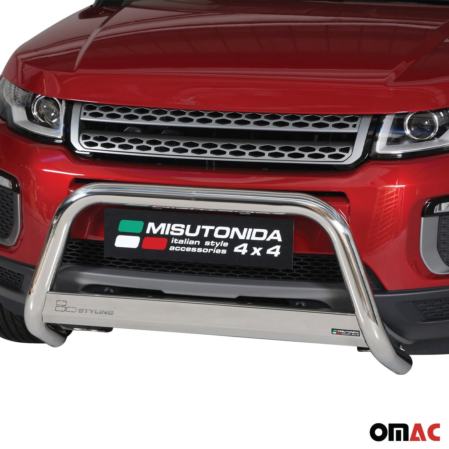 Bară de protecție/buton față pentru Range Rover Evoque 2016-2021, ø63mm, oțel, argintiu