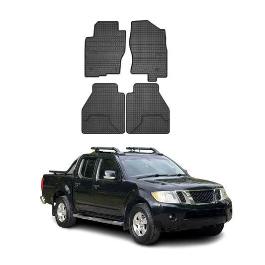 OMAC Gummi Fußmatten für Nissan Navara 2005-2015 Automatten Gummi TPE Schwarz 4x