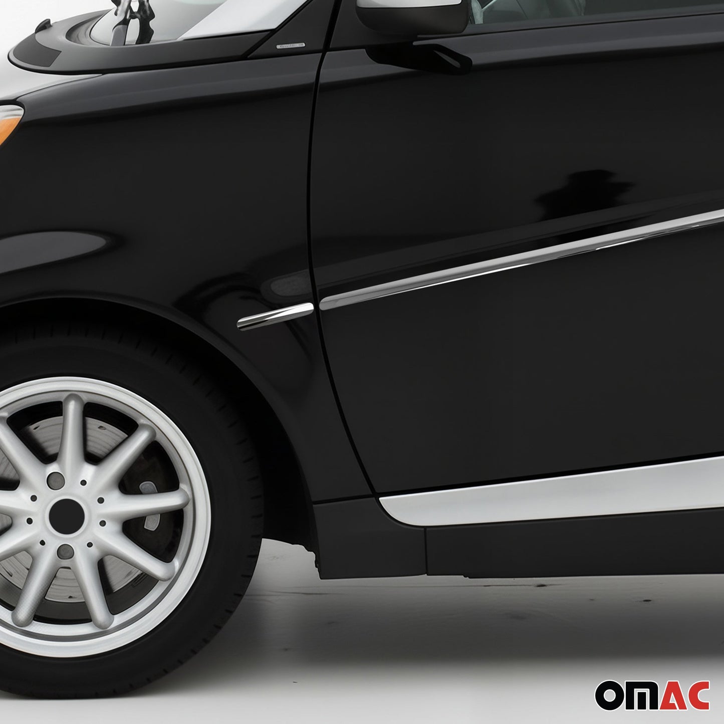 Bandouri laterale, bandaje uși, benzi decorative, oțel inoxidabil cromat, set de 4 piese pentru decapotabilă/coupe, modele cu 2 uși