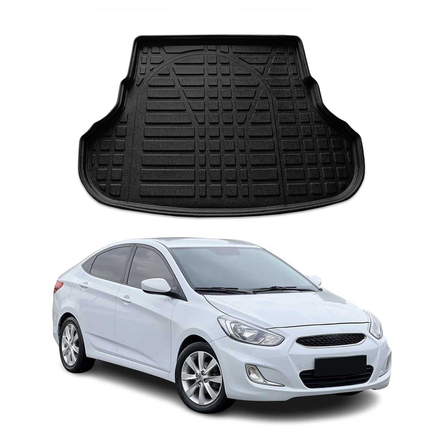 Kofferraumwanne Laderaumwanne für Hyundai Accent Solaris 2012-2024 Limo Gummi