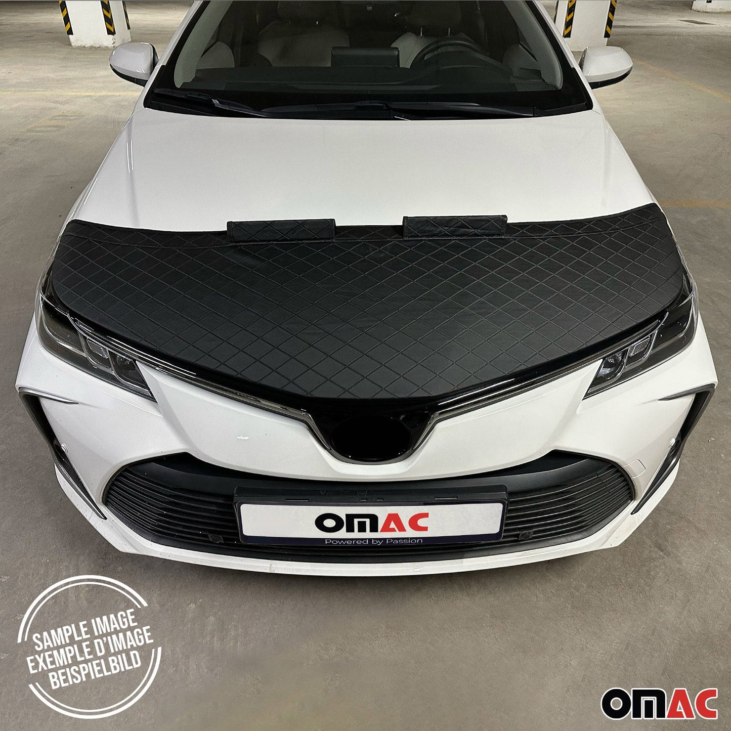 Protecție capotă anti-ciobituri pentru Ford C-Max 2015-2019, jumătate neagră