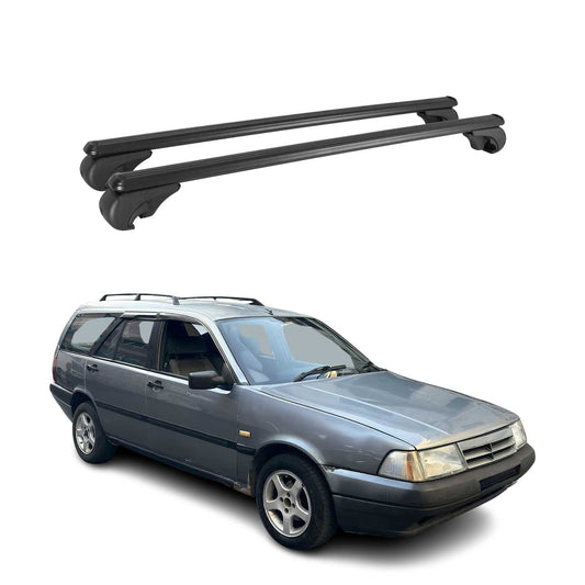 Dachträger für Fiat Tempra 1990-1996 Gepäckträger Grundträger Alu Schwarz 2x