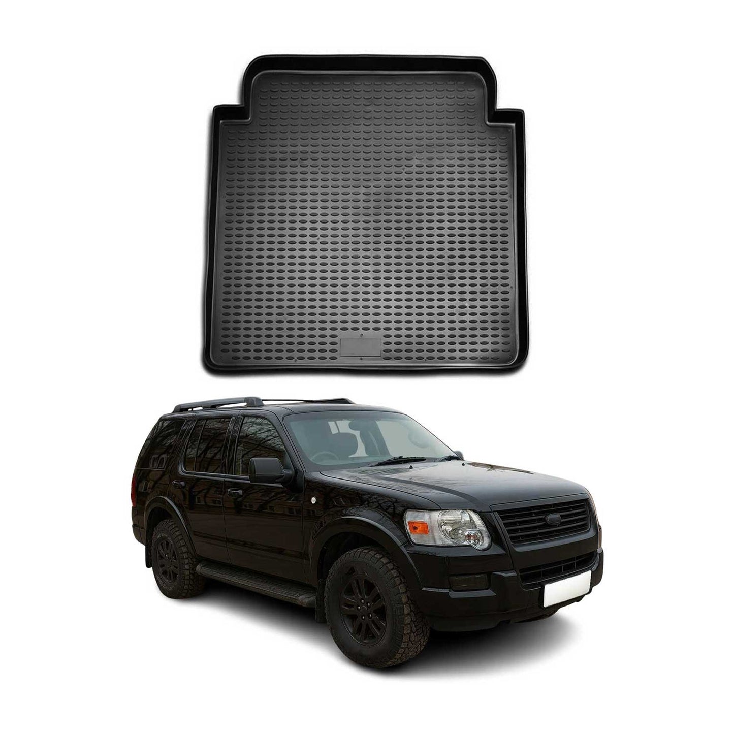 Covoraș portbagaj/tapițerie portbagaj pentru Ford Explorer 2006-2011, cauciuc TPE, negru