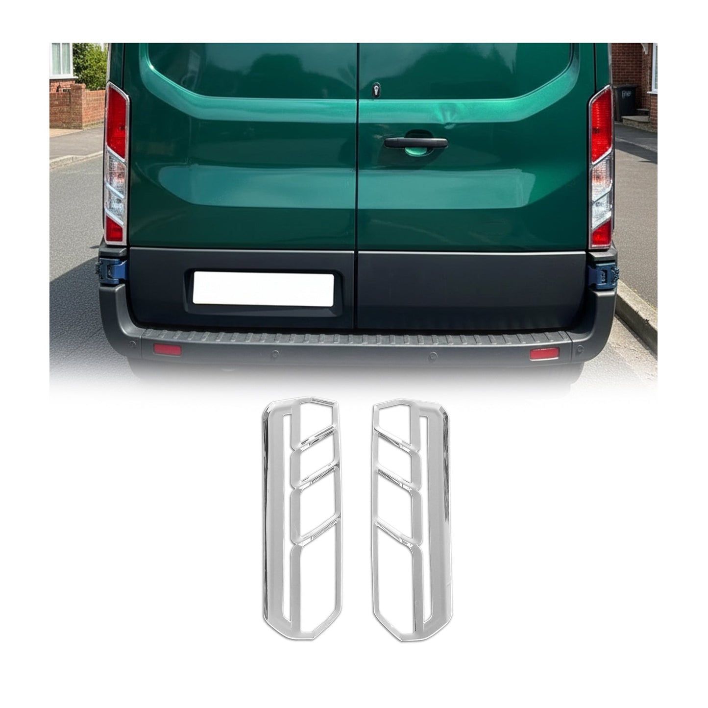 Stopuri, stopuri, rame stopuri pentru Ford Transit 2014-2025, cromate, 2x