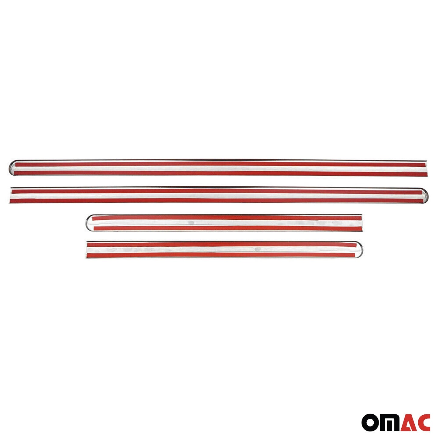 Bandă decorativă laterală pentru ușă, bandă de protecție pentru ușă pentru Ford Focus C-Max 2003-2008, oțel cromat, 4x