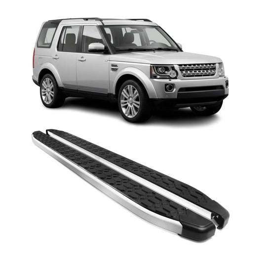 Alu Trittbretter Seitenschweller für Land Rover Discovery 2004-2017 Schwarz Grau