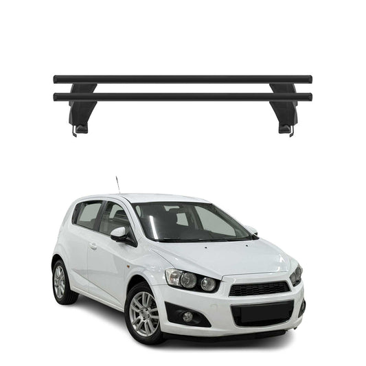 Menabo Dachträger Grundtäger für Chevrolet Aveo T300 2011-2020 50kg Alu Schwarz