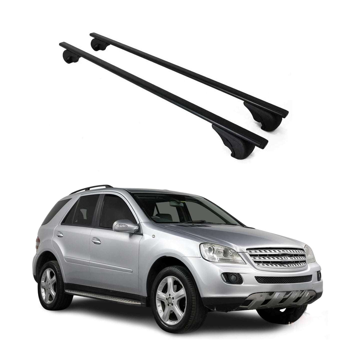 Portbagaj de plafon pentru Mercedes ML Class W164 2005-2011 75kg, negru metalic