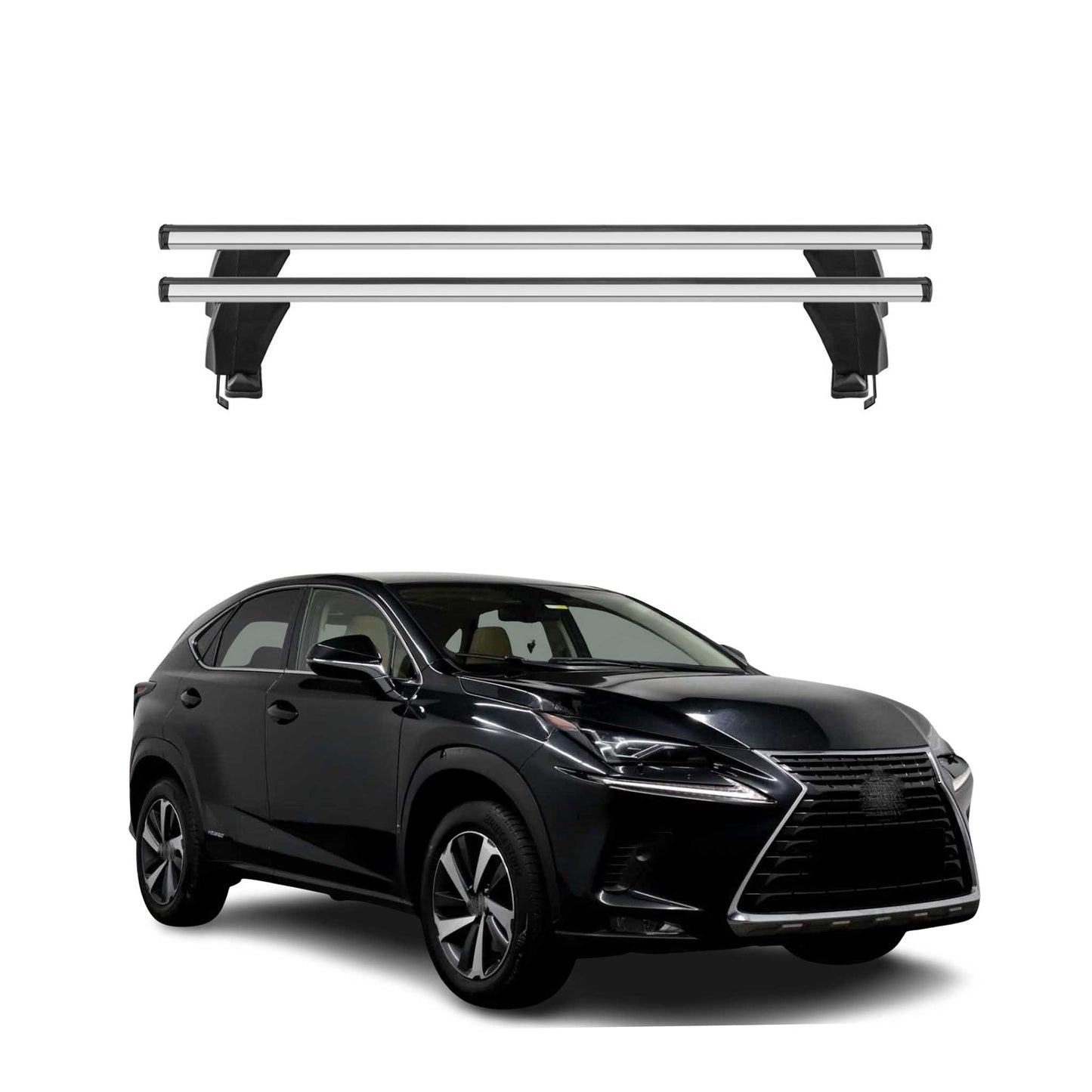 Menabo Dachträger Grundtäger für Lexus NX AZ10 2014-2021 50kg Alu Silber 2 tlg