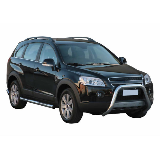 Bară de protecție/buton față pentru Chevrolet Captiva 2006-2010, ø76mm, oțel, argintiu