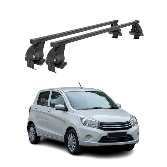 Menabo Dachträger Grundtäger für Suzuki Celerio 2014-2021 50kg Stahl Schwarz 2x