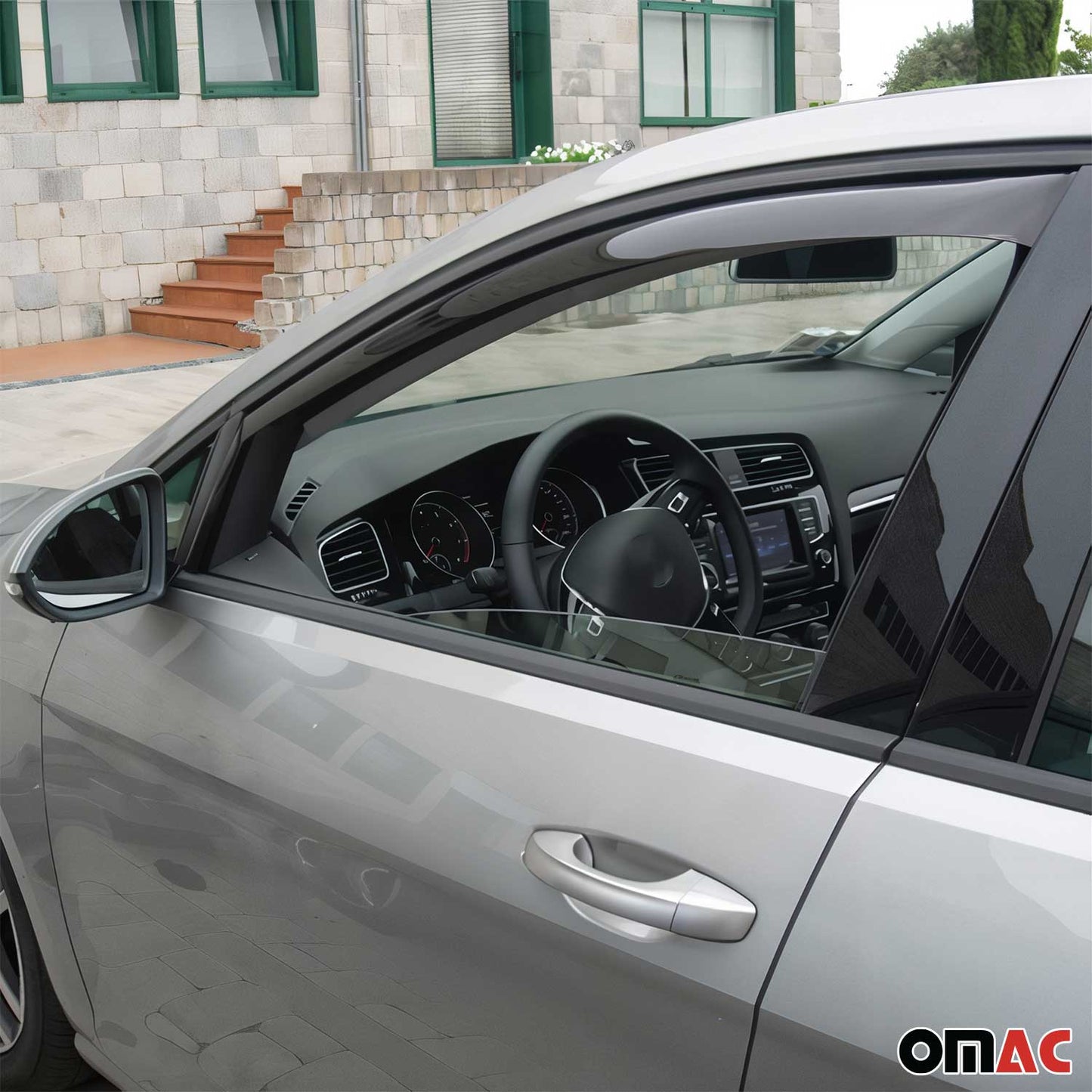 Windabweiser Regenabweiser für VW Golf mk7 Variant 2013-2020 Dunkel Acryl 2tlg