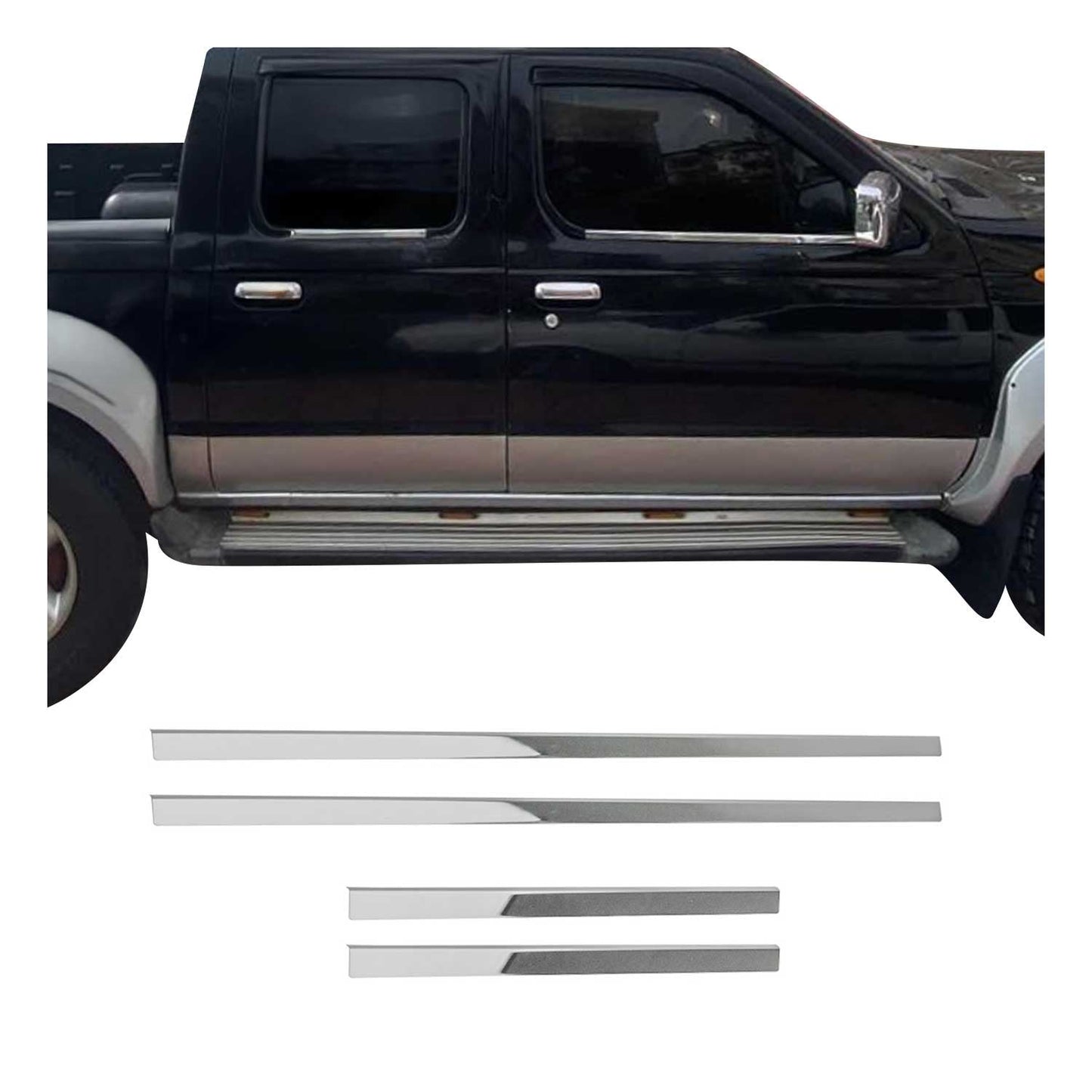 Fensterleisten Zierleisten für Nissan Navara D22 1998-2004 4 trg Edelstahl 4tlg