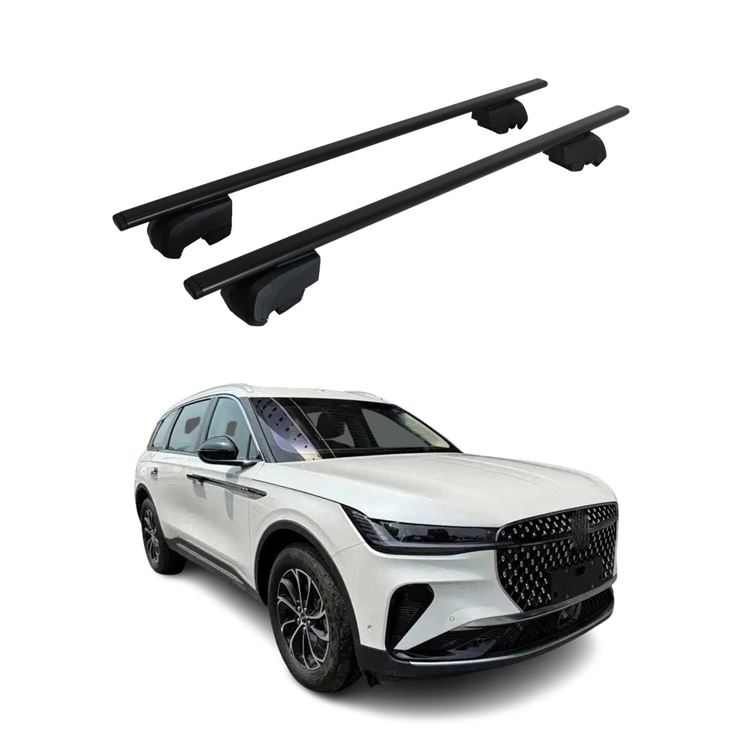 Bară de plafon pentru Lincoln Nautilus 2025, metalică, neagră, omologată ABE, 2x