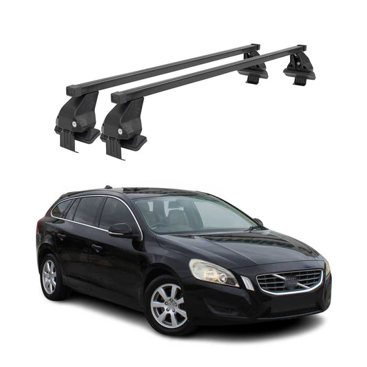 Menabo Dachträger Grundtäger für Volvo V60 2010-2013 Pre-FL 50kg Stahl Schwarz
