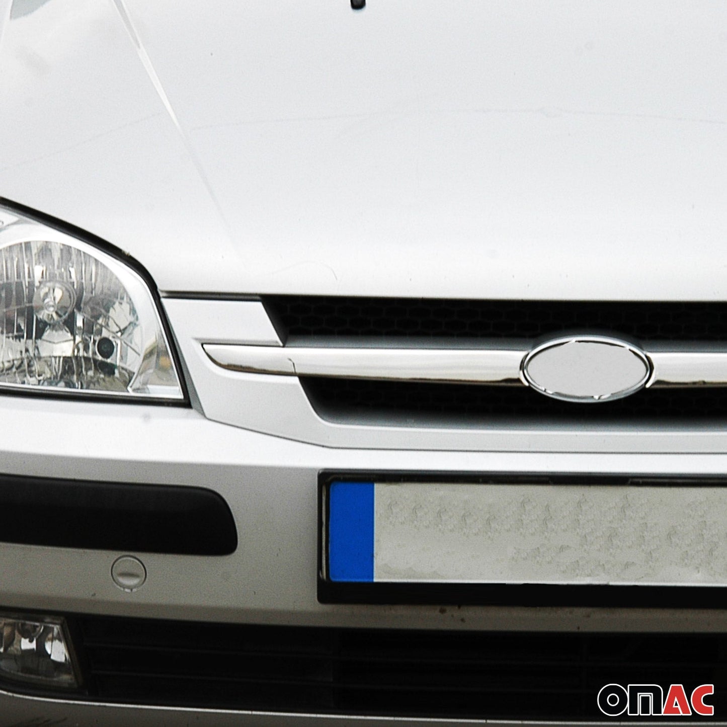 Benzi decorative grilă auto pentru Hyundai Getz 2002-2011, oțel inoxidabil, argintiu, 2x