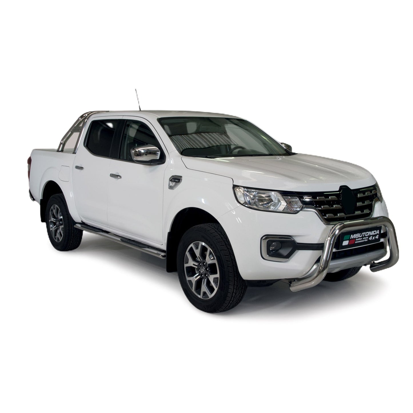 Frontbügel Frontschutzbügel für Renault Alaskan 2017-2021 ø63mm Silber Edelstahl